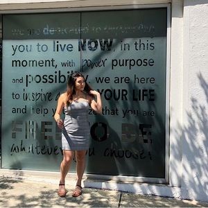 FOREVER 21 Thin Strap Mini Plaid Fitted Dress